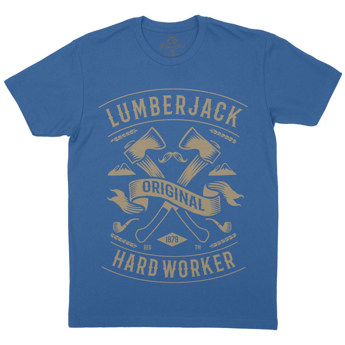 Lumberjack Mens Crew Neck T-Shirt Retro B229