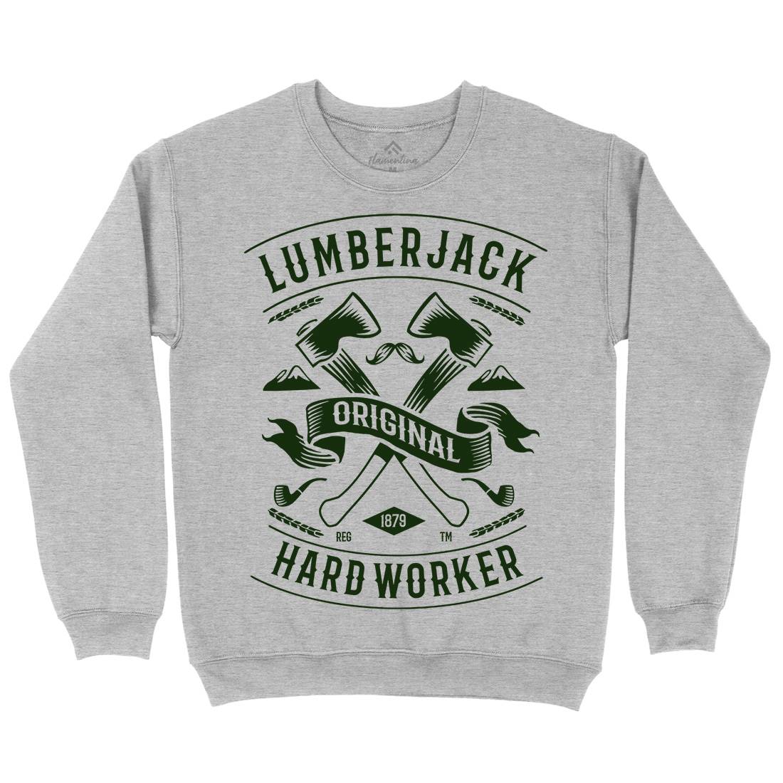 Lumberjack Mens Crew Neck Sweatshirt Retro B229