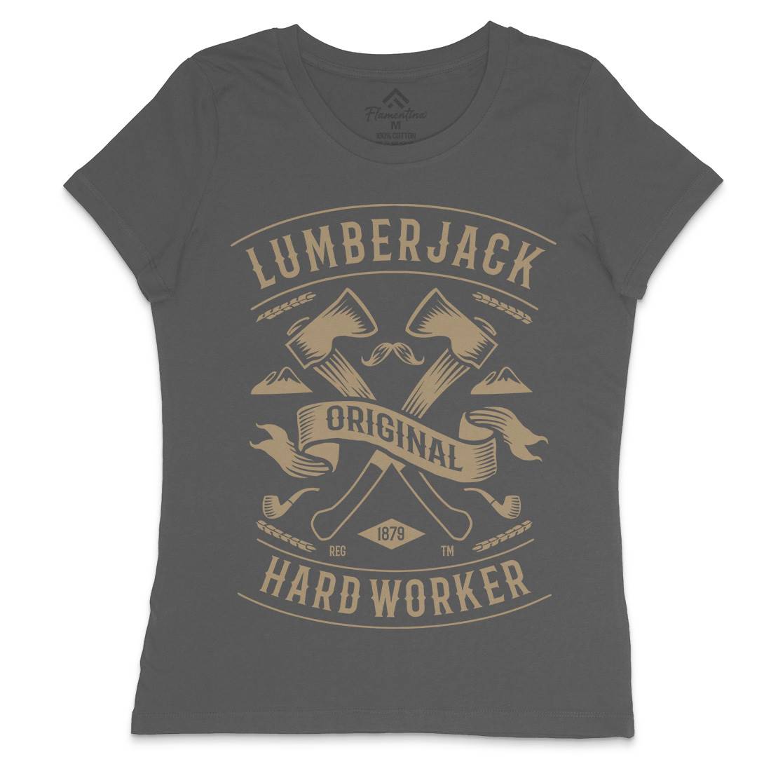 Lumberjack Womens Crew Neck T-Shirt Retro B229