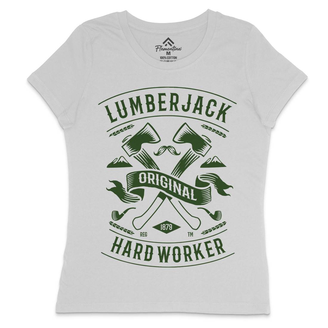 Lumberjack Womens Crew Neck T-Shirt Retro B229