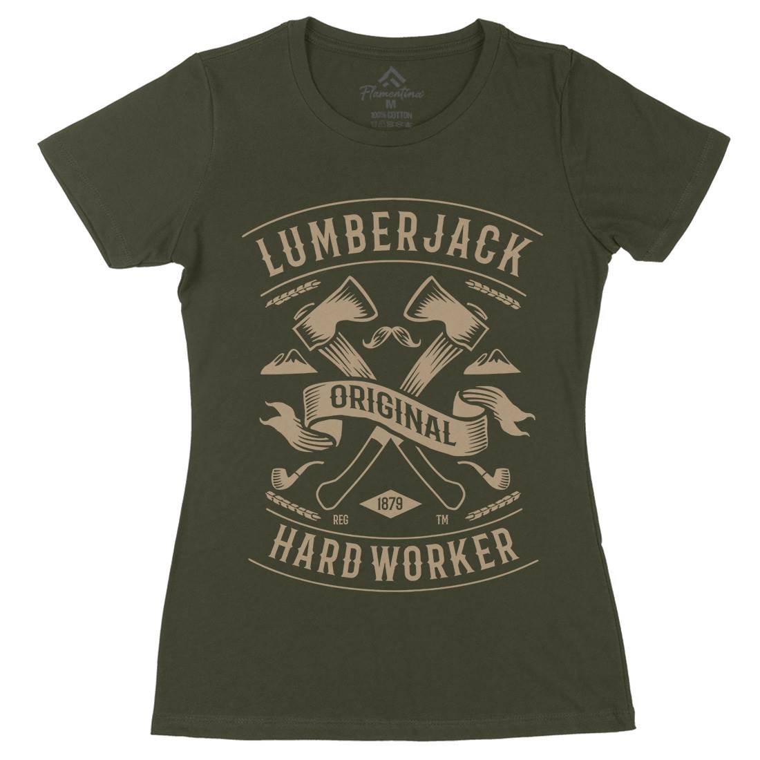 Lumberjack Womens Organic Crew Neck T-Shirt Retro B229
