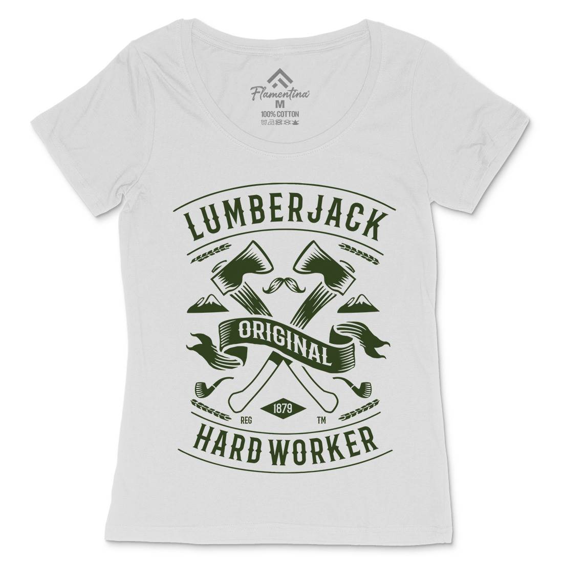 Lumberjack Womens Scoop Neck T-Shirt Retro B229