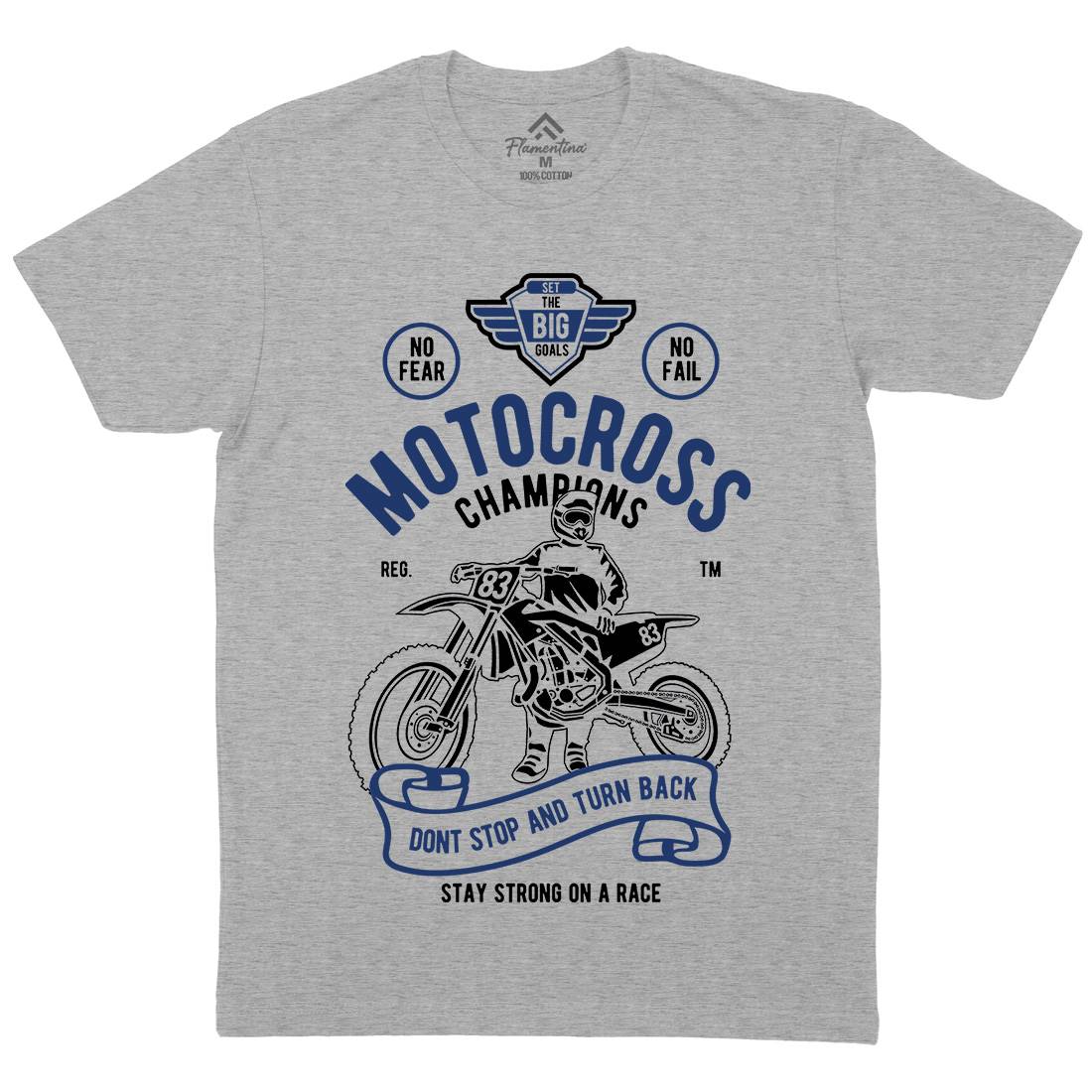 Motocross Champions Mens Organic Crew Neck T-Shirt Motorcycles B230