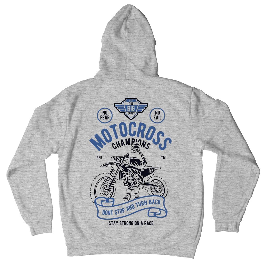 Motocross Champions Mens Hoodie With Pocket Motorcycles B230