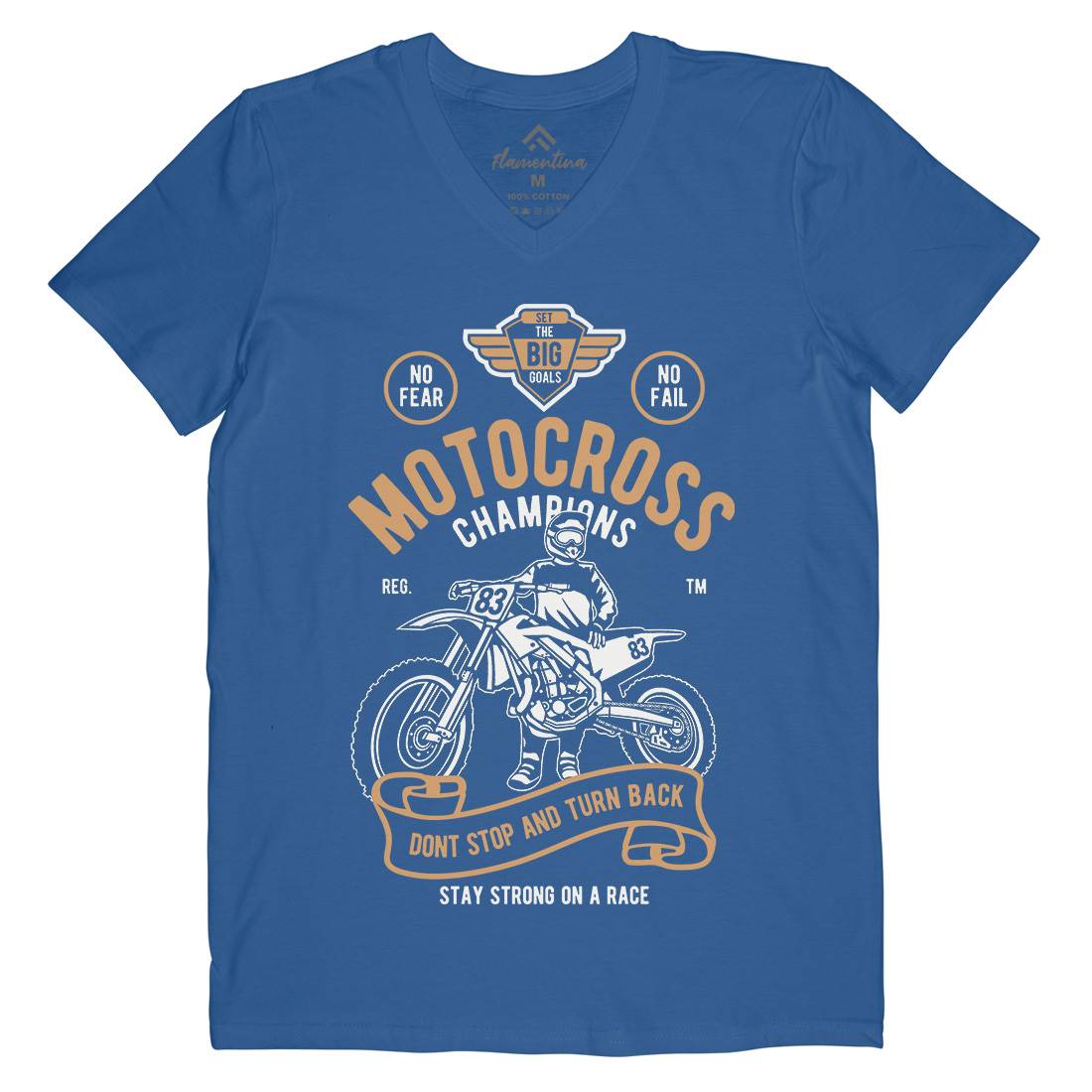 Motocross Champions Mens V-Neck T-Shirt Motorcycles B230