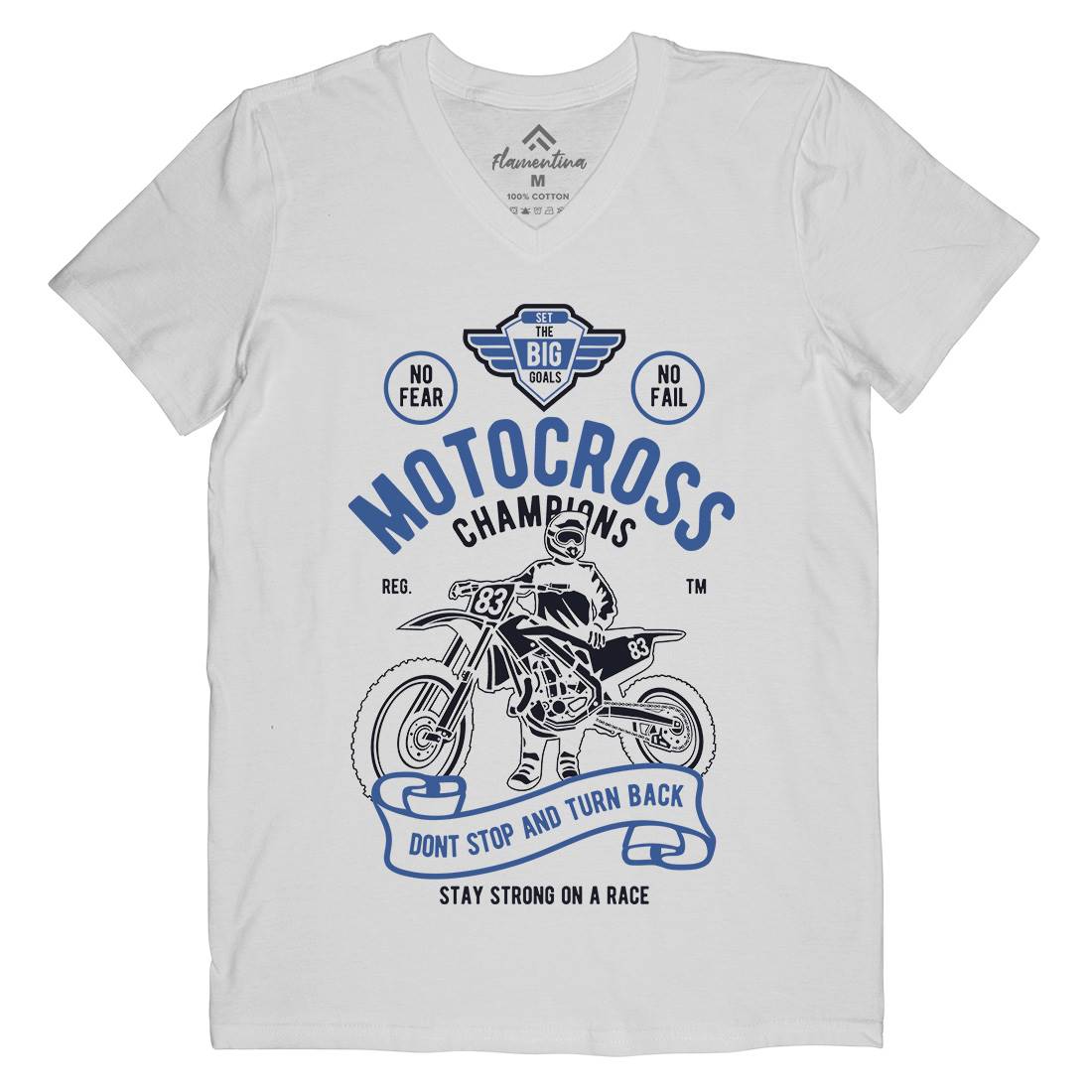 Motocross Champions Mens Organic V-Neck T-Shirt Motorcycles B230