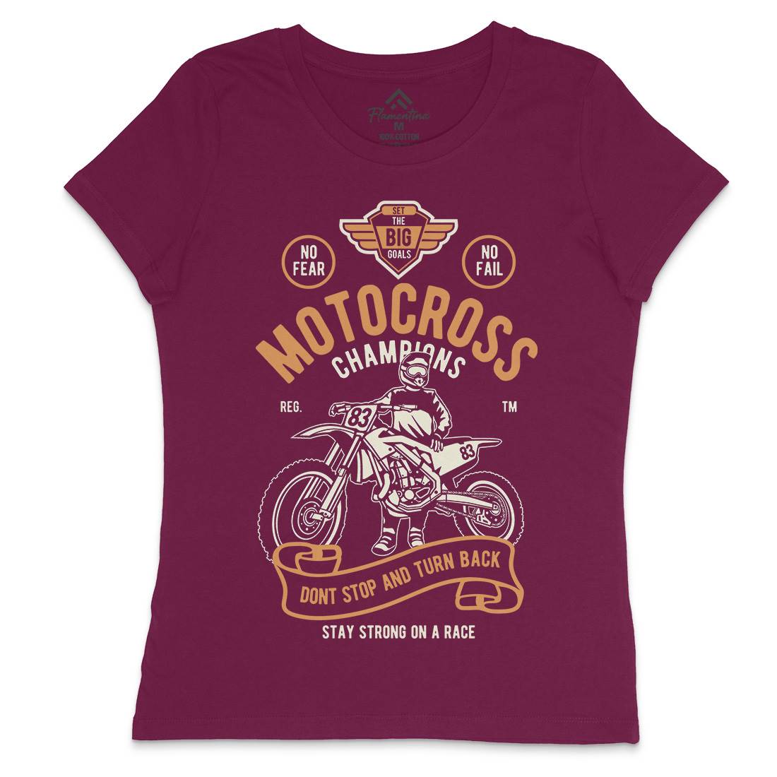 Motocross Champions Womens Crew Neck T-Shirt Motorcycles B230