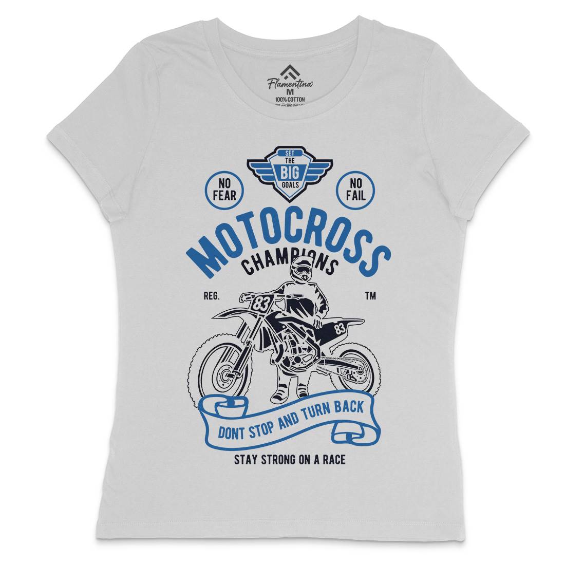 Motocross Champions Womens Crew Neck T-Shirt Motorcycles B230