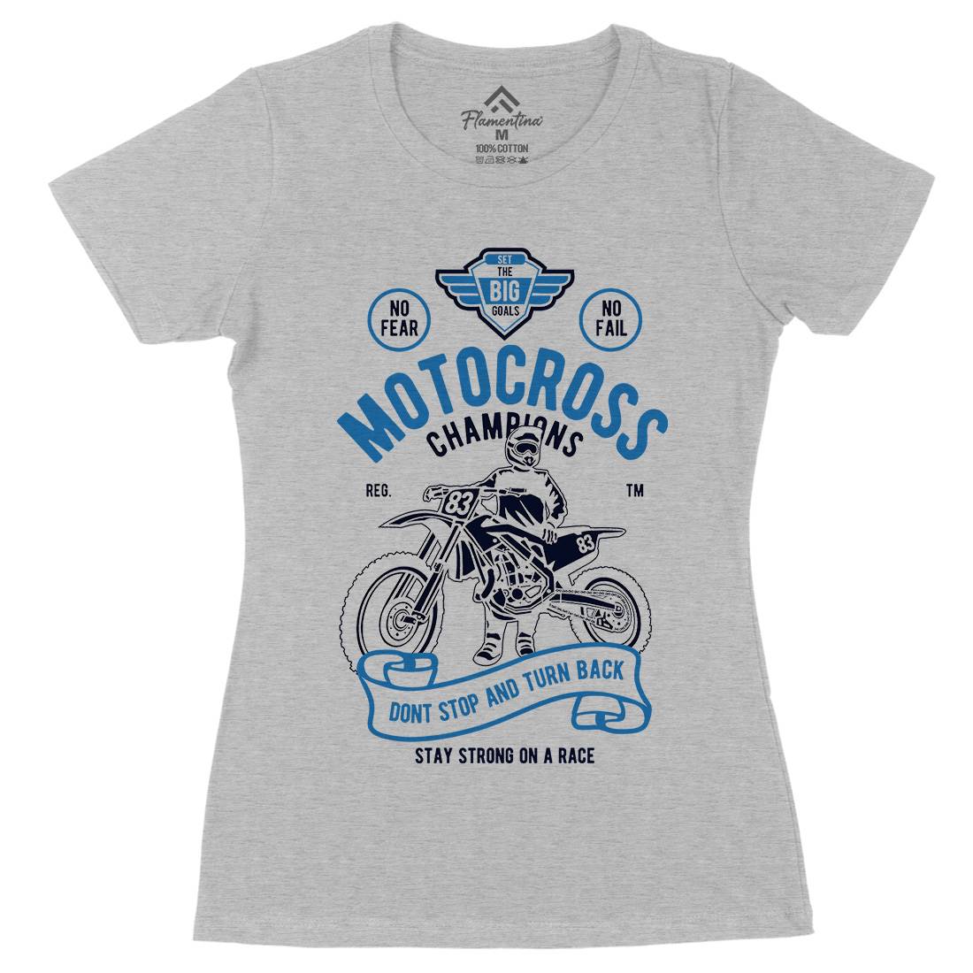 Motocross Champions Womens Organic Crew Neck T-Shirt Motorcycles B230