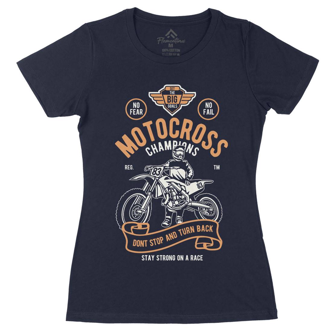 Motocross Champions Womens Organic Crew Neck T-Shirt Motorcycles B230