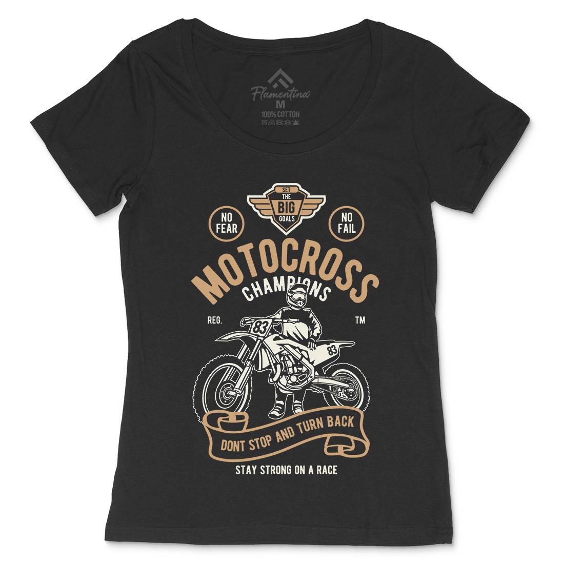 Motocross Champions Womens Scoop Neck T-Shirt Motorcycles B230