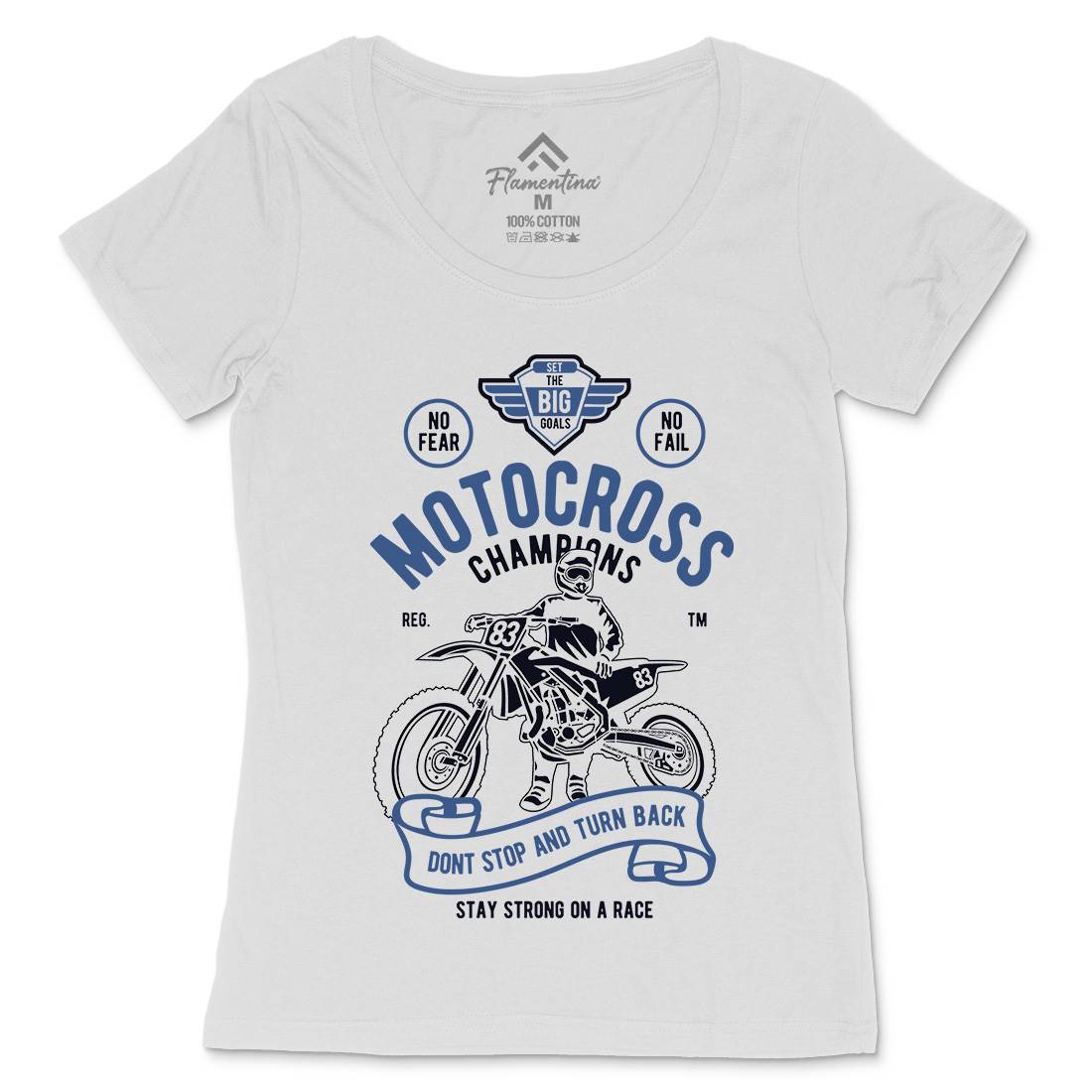 Motocross Champions Womens Scoop Neck T-Shirt Motorcycles B230