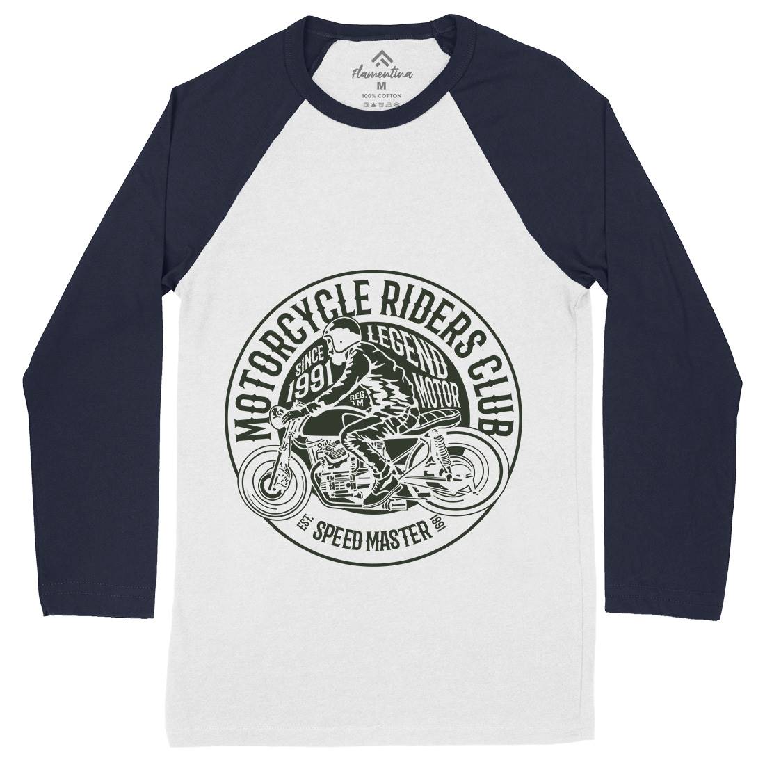 Riders Club Mens Long Sleeve Baseball T-Shirt Motorcycles B231