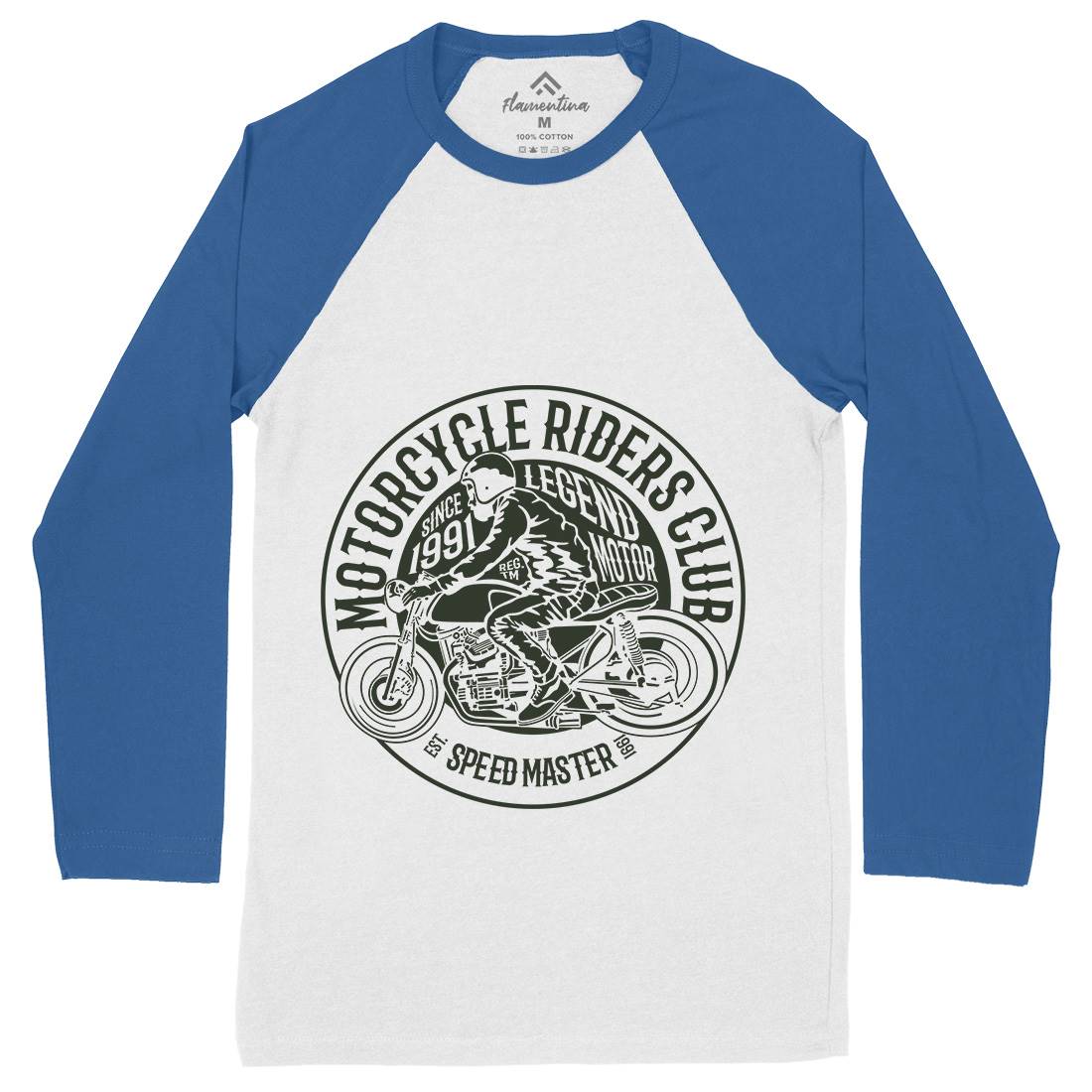 Riders Club Mens Long Sleeve Baseball T-Shirt Motorcycles B231
