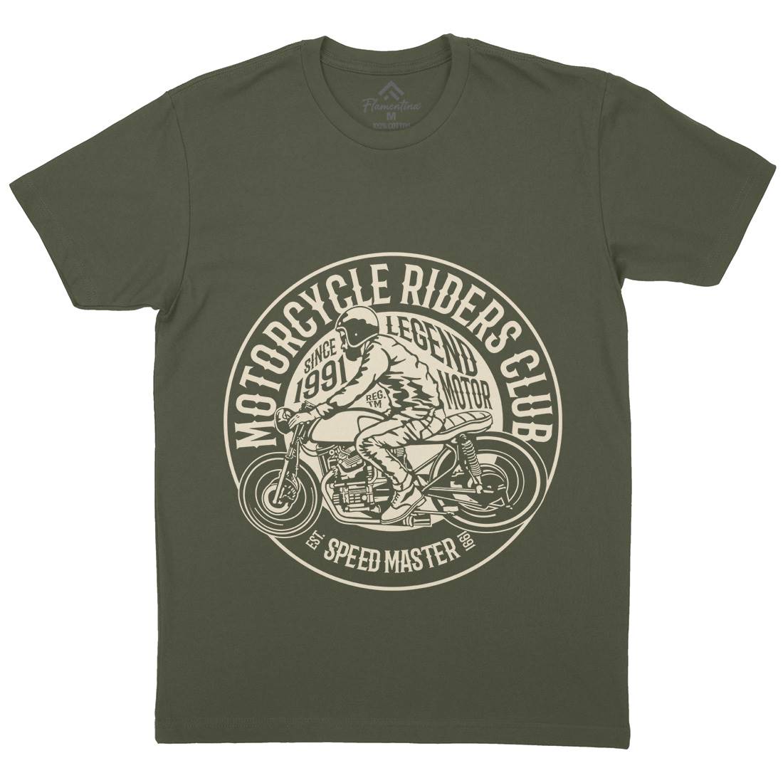 Riders Club Mens Organic Crew Neck T-Shirt Motorcycles B231