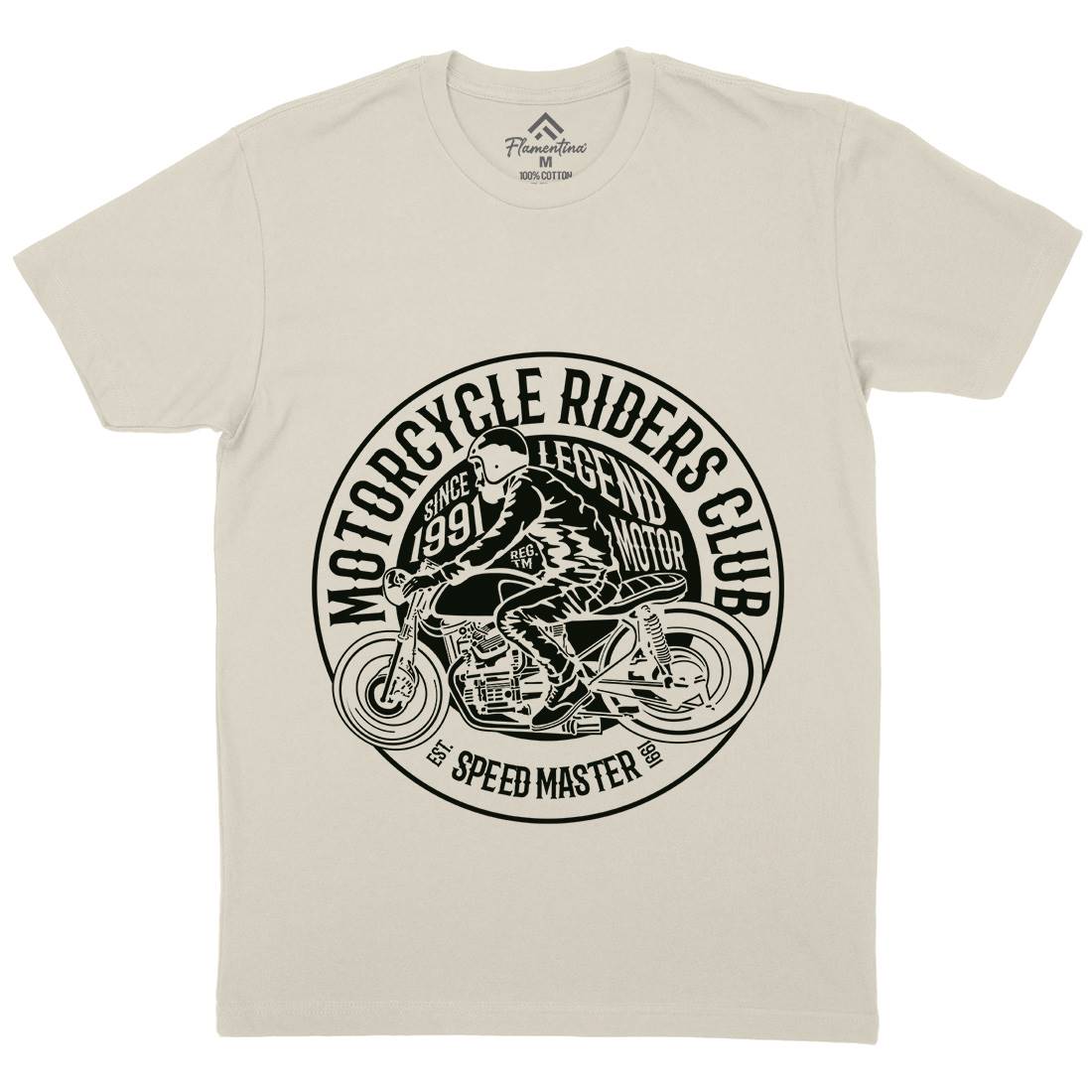 Riders Club Mens Organic Crew Neck T-Shirt Motorcycles B231
