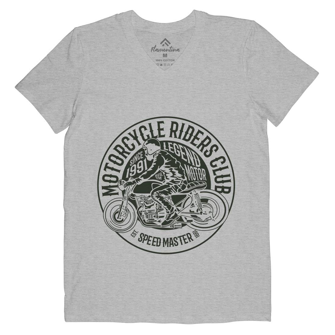 Riders Club Mens Organic V-Neck T-Shirt Motorcycles B231