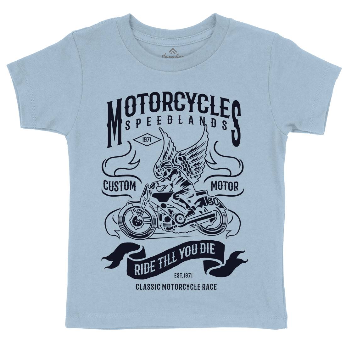 Speed Lands Kids Crew Neck T-Shirt Motorcycles B232