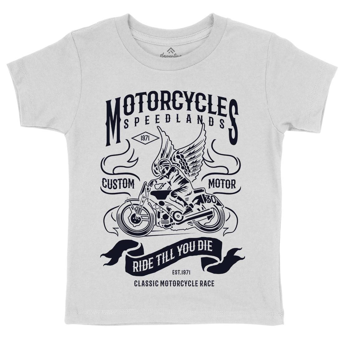 Speed Lands Kids Crew Neck T-Shirt Motorcycles B232
