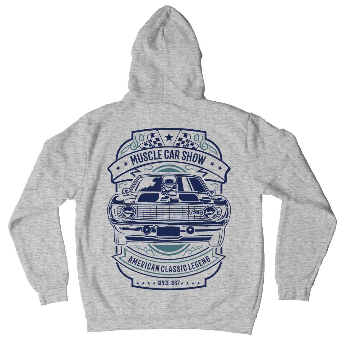 Muscle Car Show Mens Hoodie With Pocket Cars B233