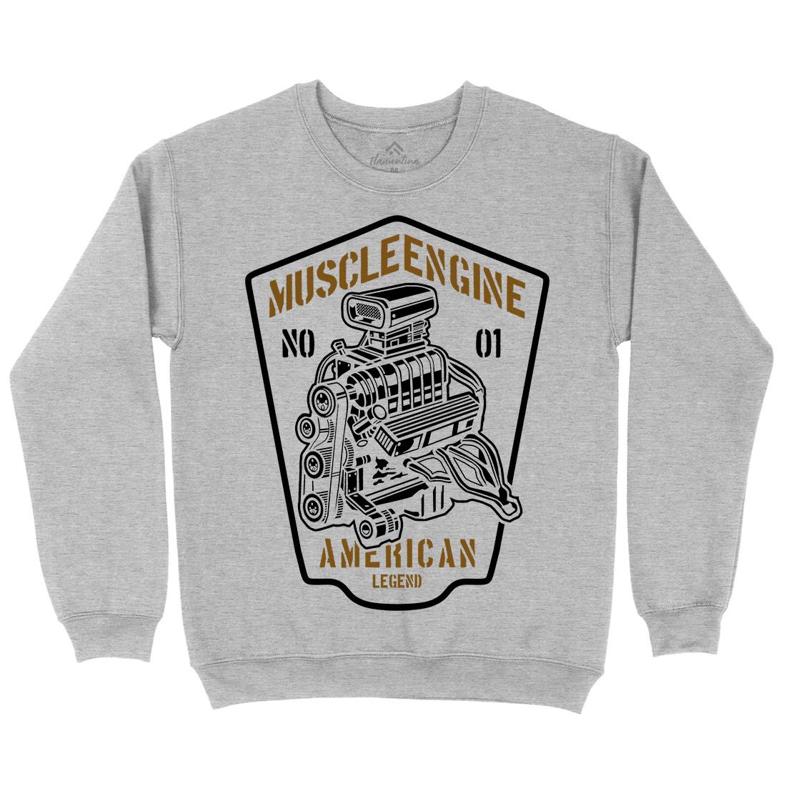 Muscle Engine Kids Crew Neck Sweatshirt Cars B234