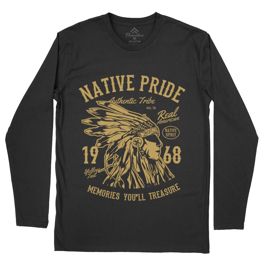 Native Pride Mens Long Sleeve T-Shirt American B235