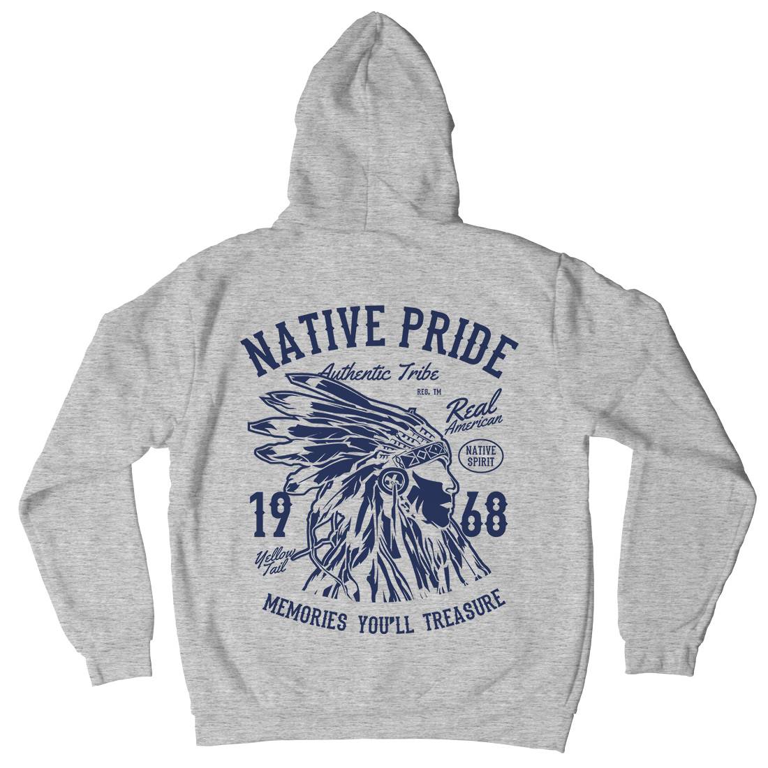 Native Pride Mens Hoodie With Pocket American B235