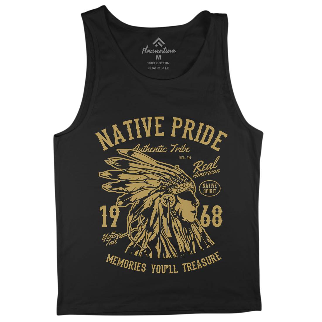 Native Pride Mens Tank Top Vest American B235