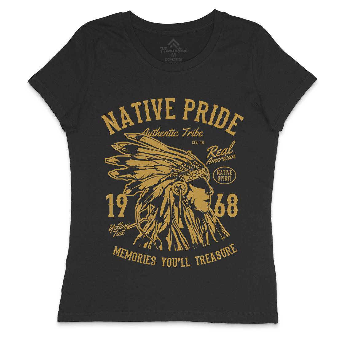 Native Pride Womens Crew Neck T-Shirt American B235
