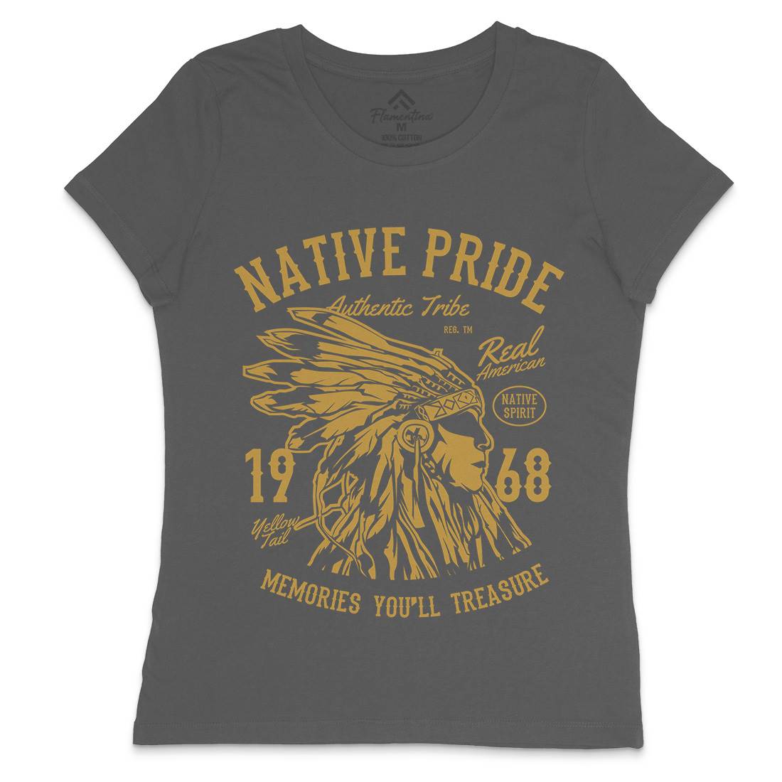 Native Pride Womens Crew Neck T-Shirt American B235