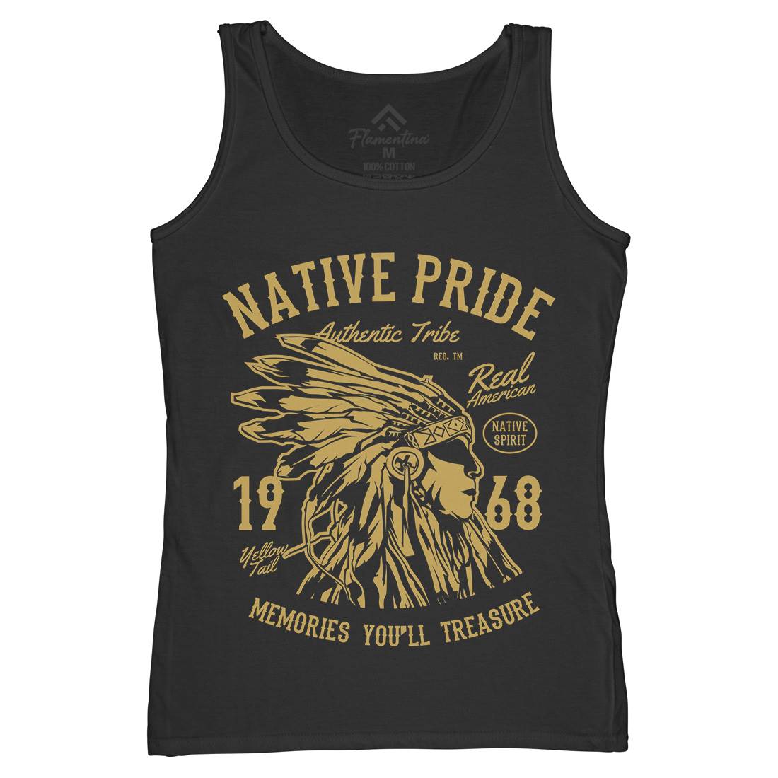 Native Pride Womens Organic Tank Top Vest American B235