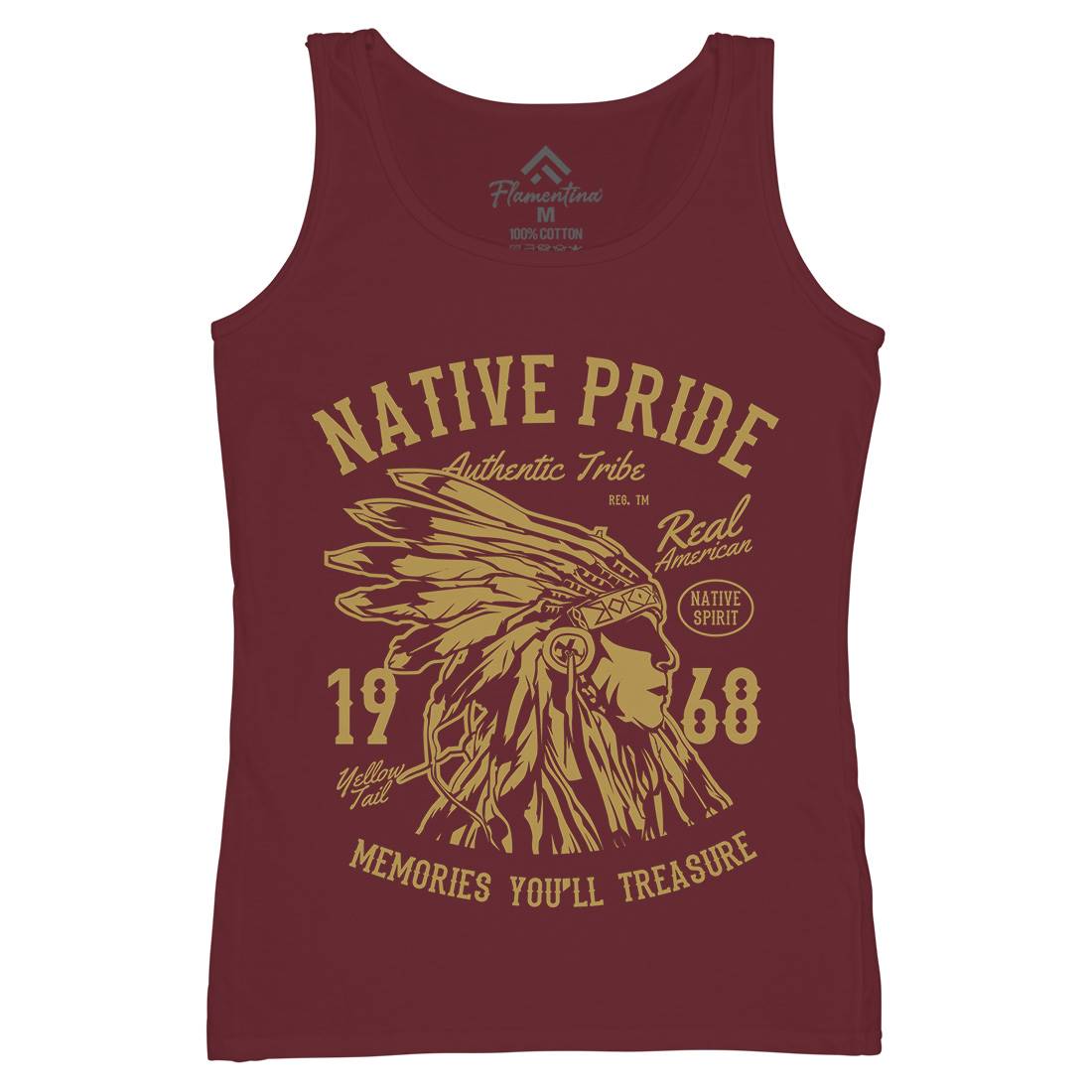 Native Pride Womens Organic Tank Top Vest American B235