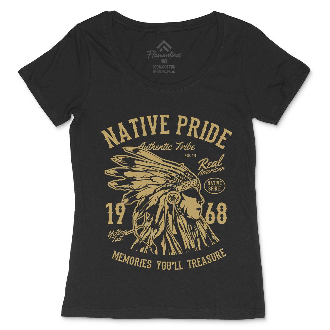 Native Pride Womens Scoop Neck T-Shirt American B235