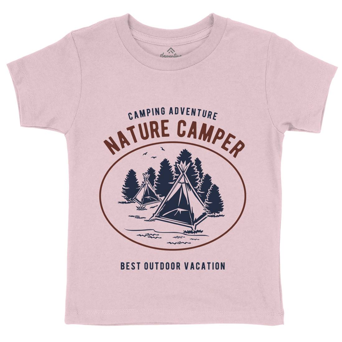Camper Kids Crew Neck T-Shirt Nature B236