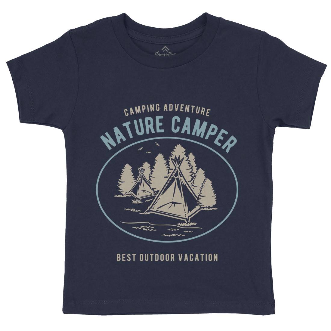 Camper Kids Crew Neck T-Shirt Nature B236