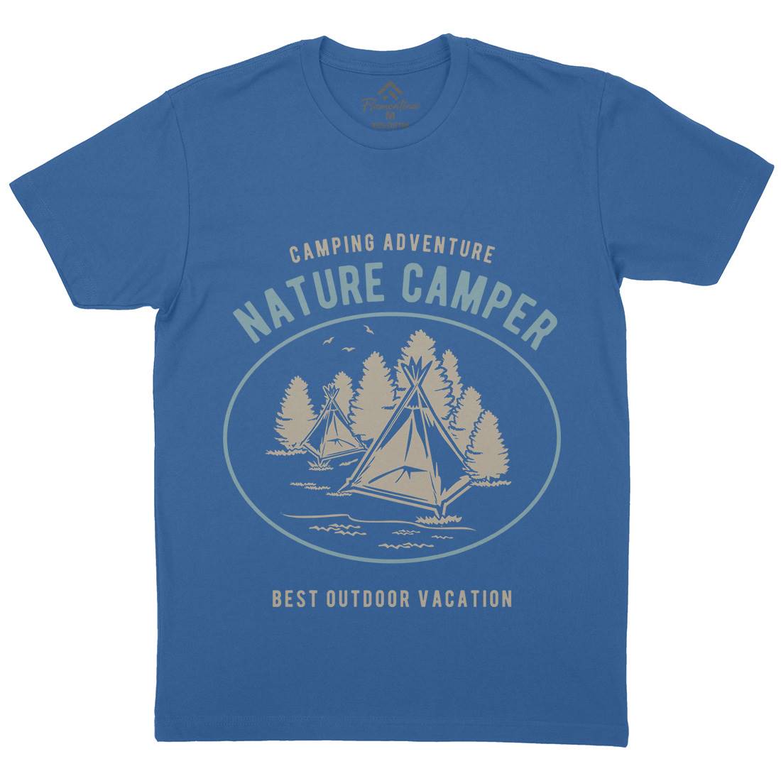 Camper Mens Crew Neck T-Shirt Nature B236