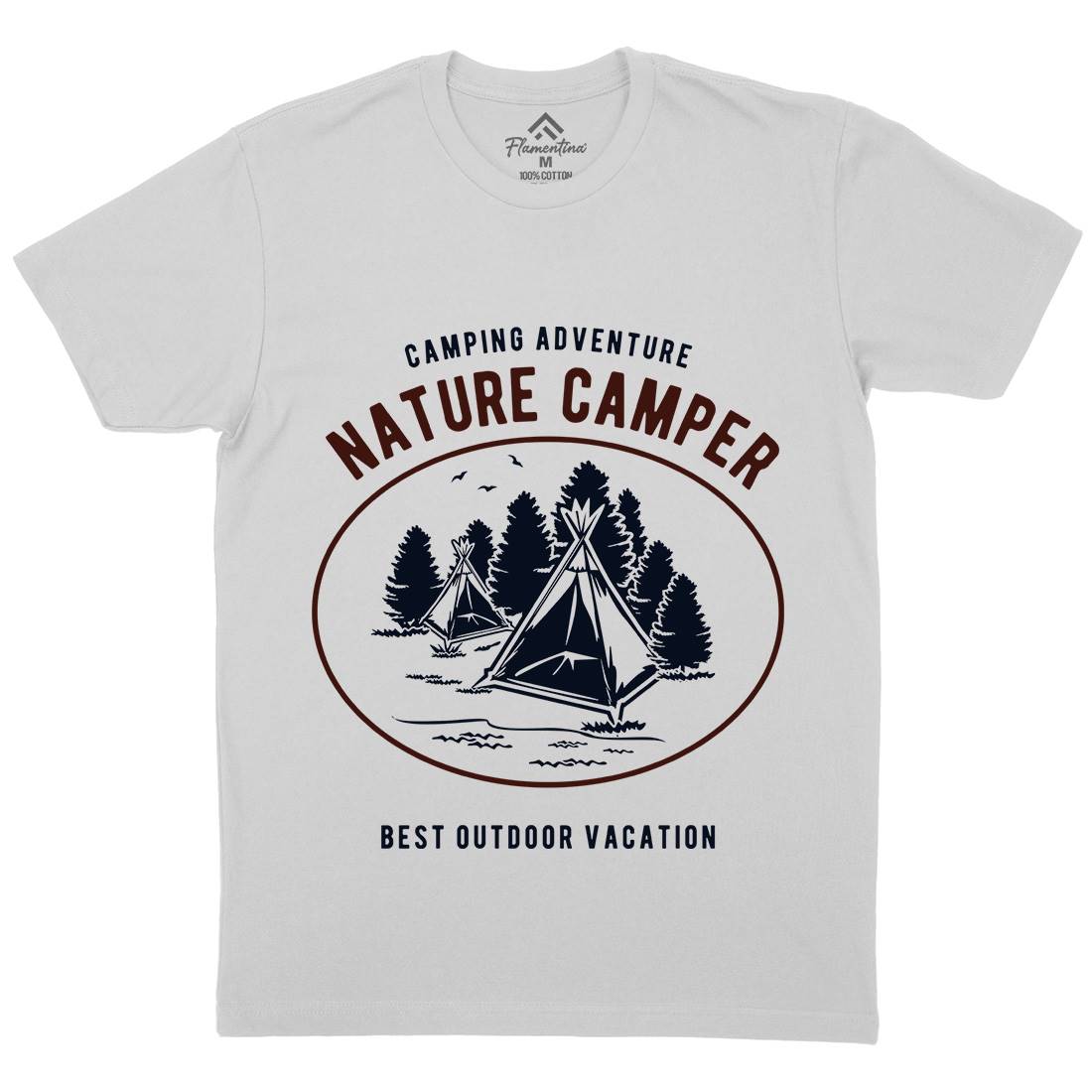 Camper Mens Crew Neck T-Shirt Nature B236