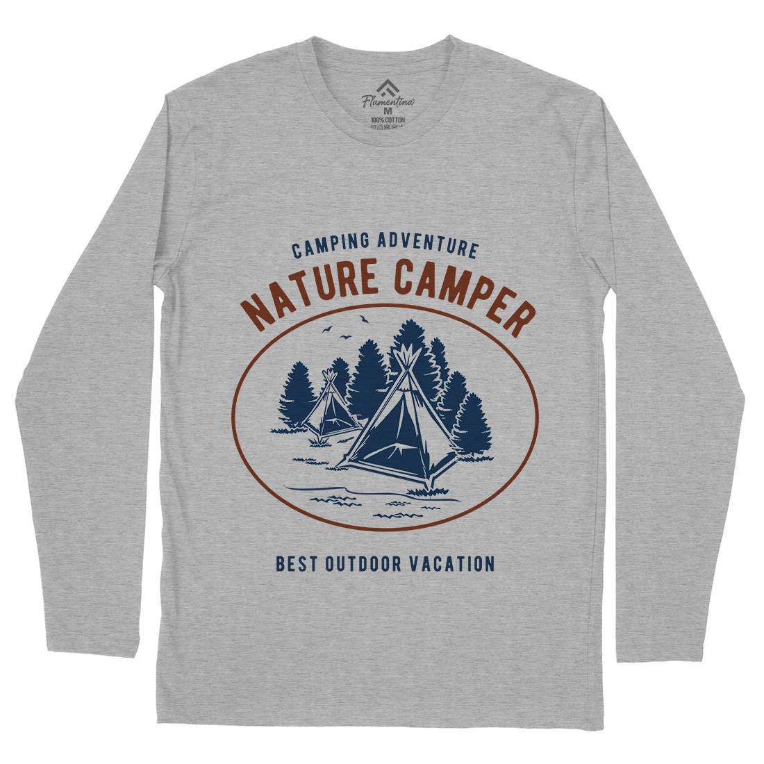 Camper Mens Long Sleeve T-Shirt Nature B236