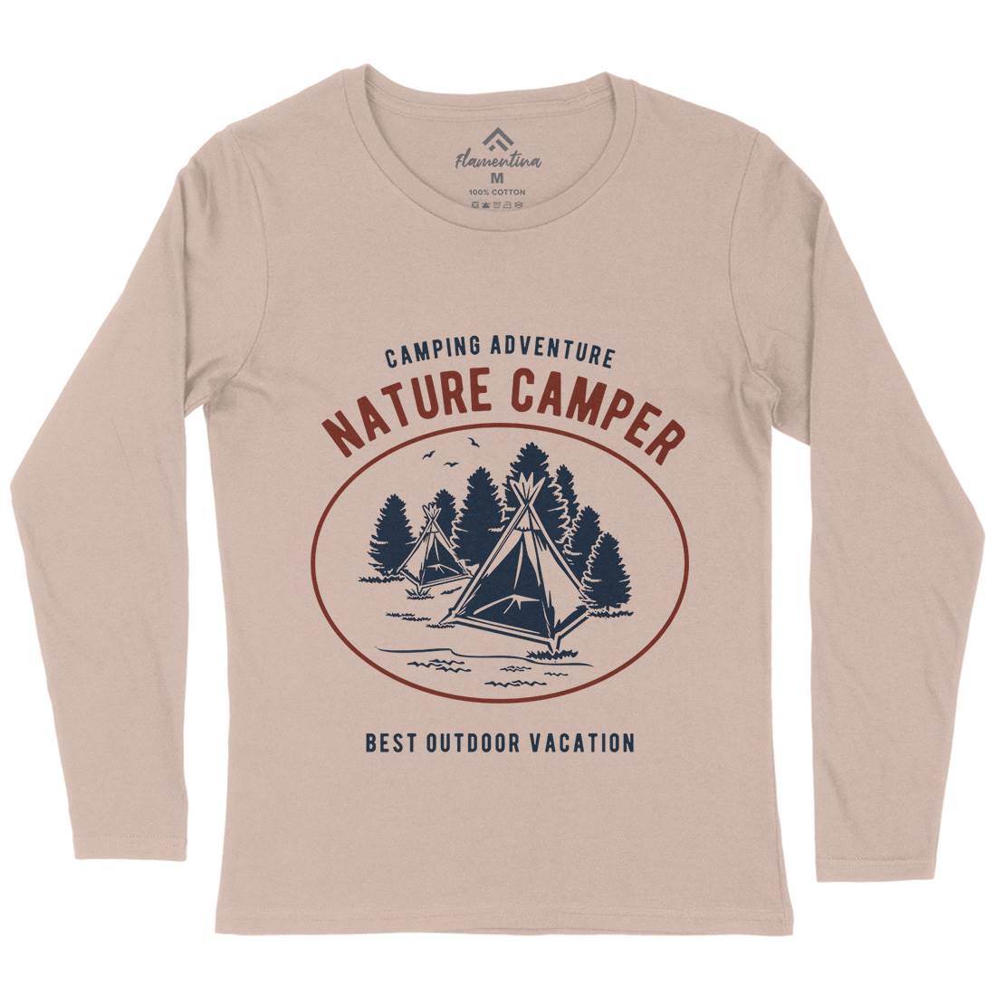 Camper Womens Long Sleeve T-Shirt Nature B236