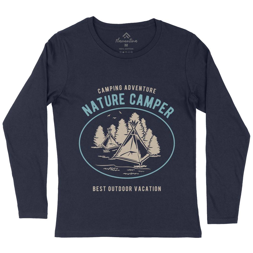 Camper Womens Long Sleeve T-Shirt Nature B236