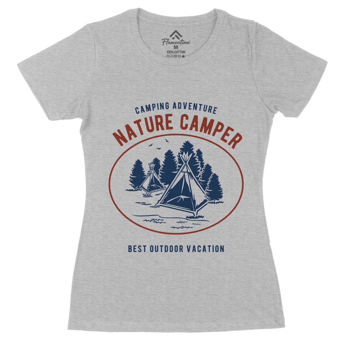 Camper Womens Organic Crew Neck T-Shirt Nature B236