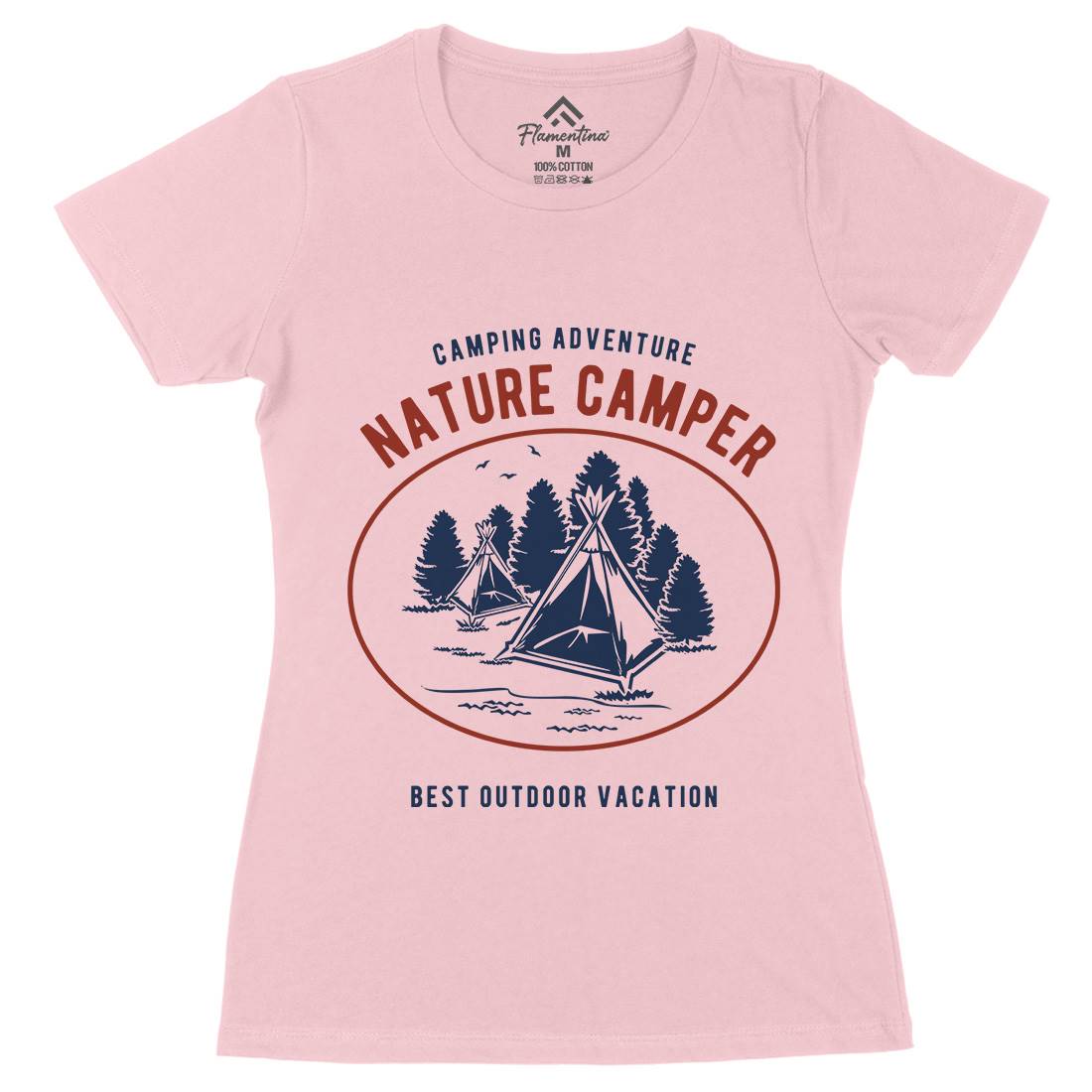 Camper Womens Organic Crew Neck T-Shirt Nature B236
