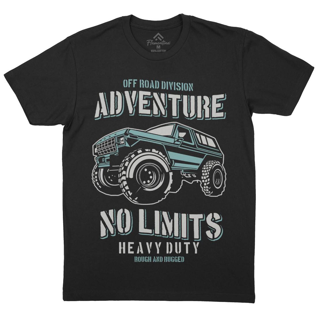 No Limits Mens Organic Crew Neck T-Shirt Cars B237
