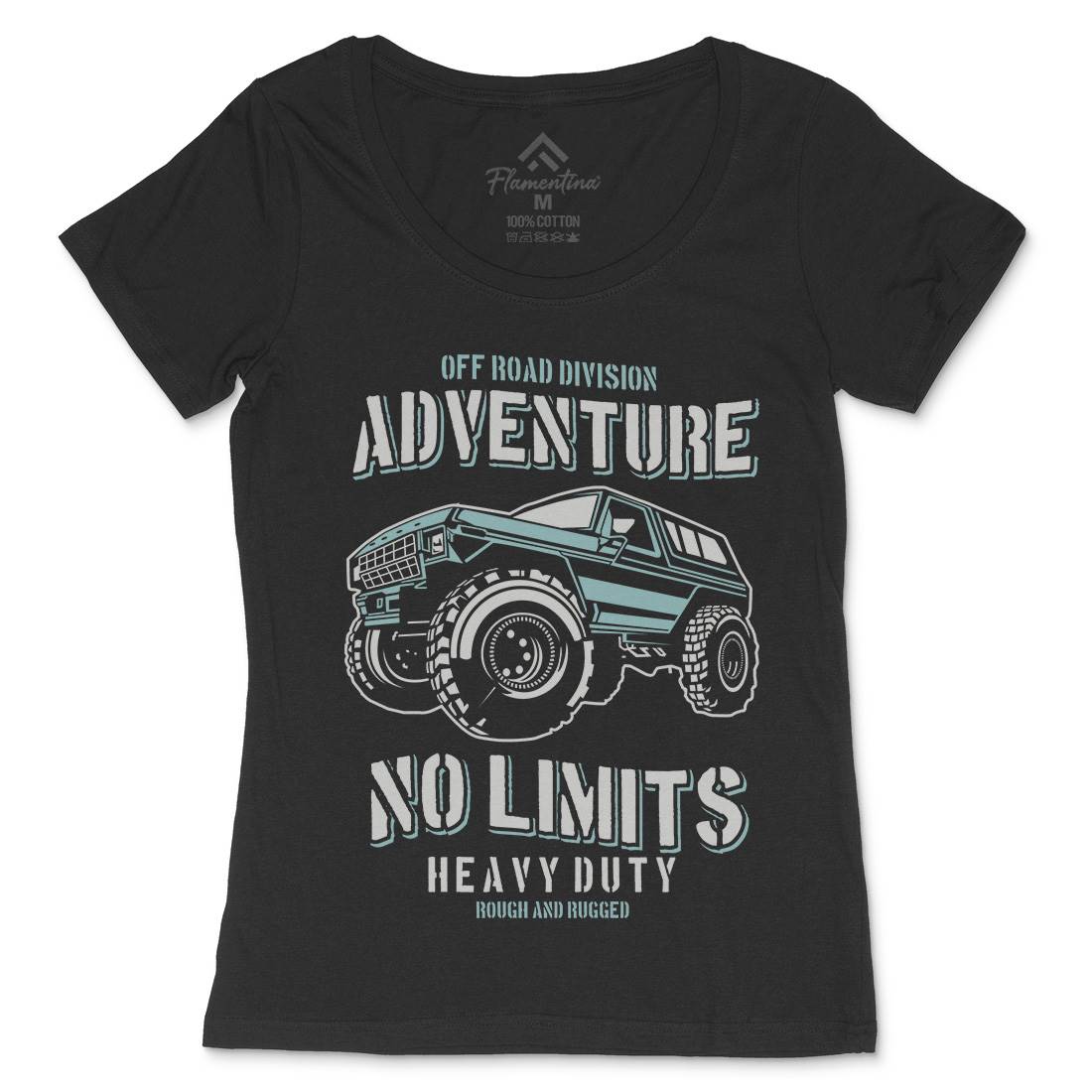 No Limits Womens Scoop Neck T-Shirt Cars B237