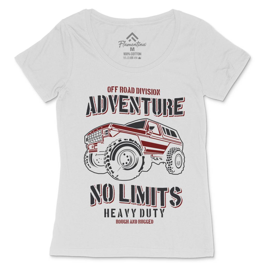 No Limits Womens Scoop Neck T-Shirt Cars B237
