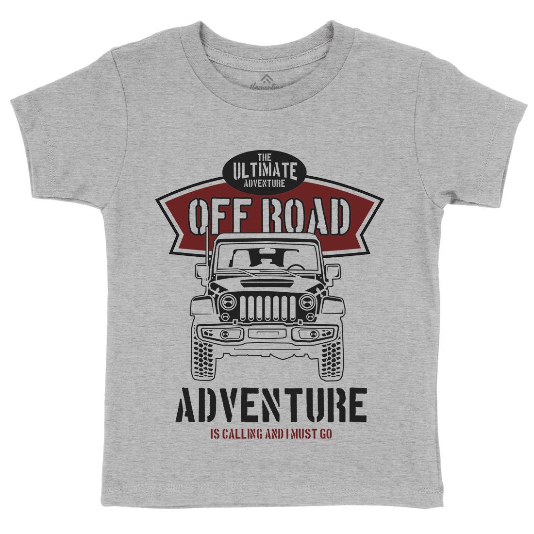 Off Road Kids Organic Crew Neck T-Shirt Cars B238