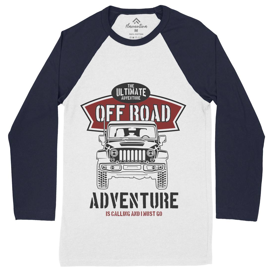 Off Road Mens Long Sleeve Baseball T-Shirt Cars B238