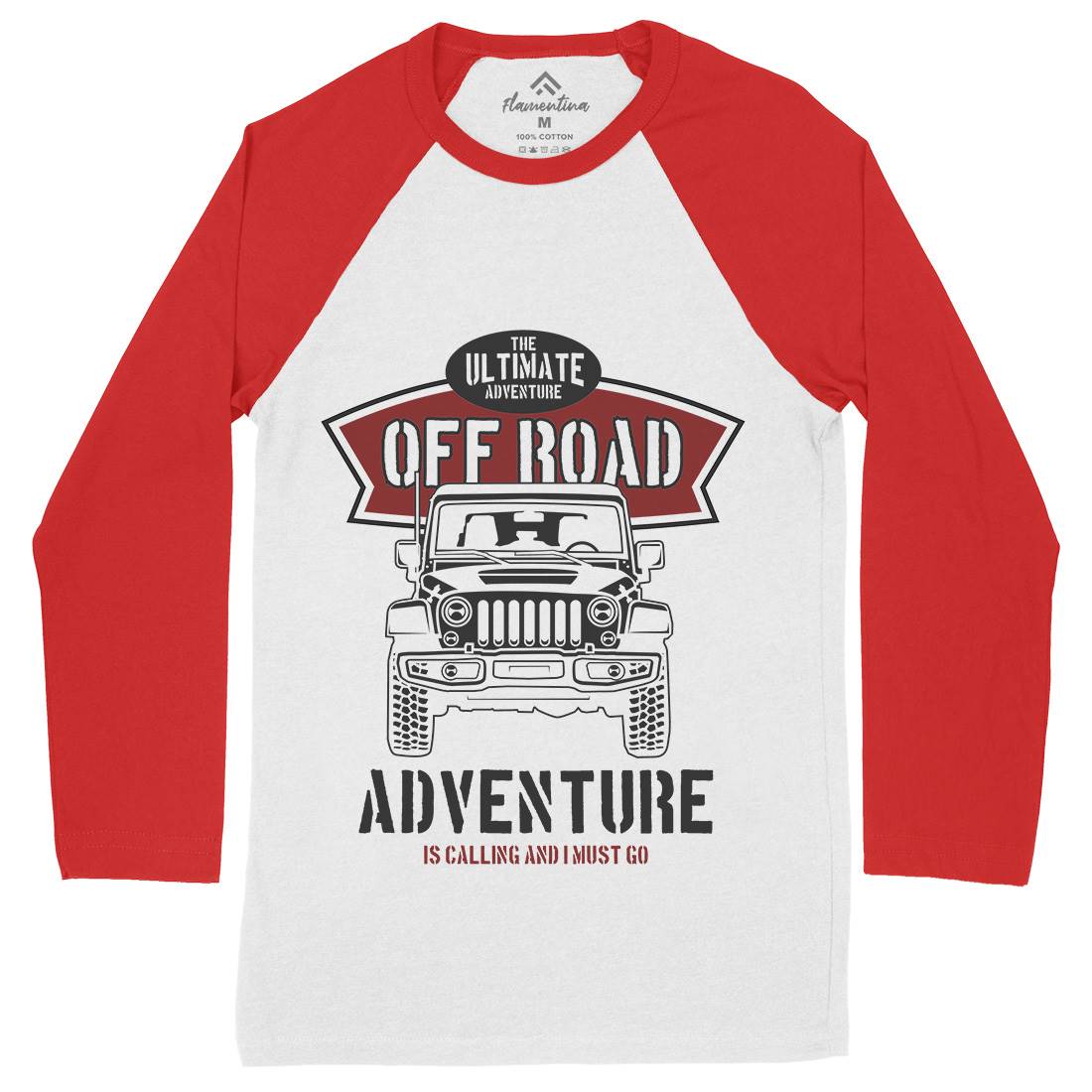 Off Road Mens Long Sleeve Baseball T-Shirt Cars B238