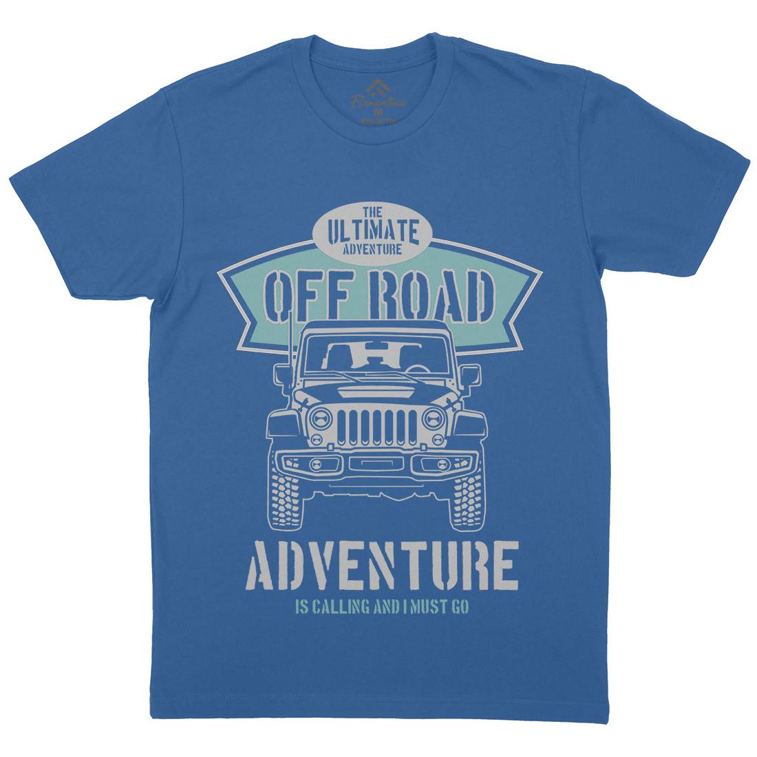 Off Road Mens Organic Crew Neck T-Shirt Cars B238