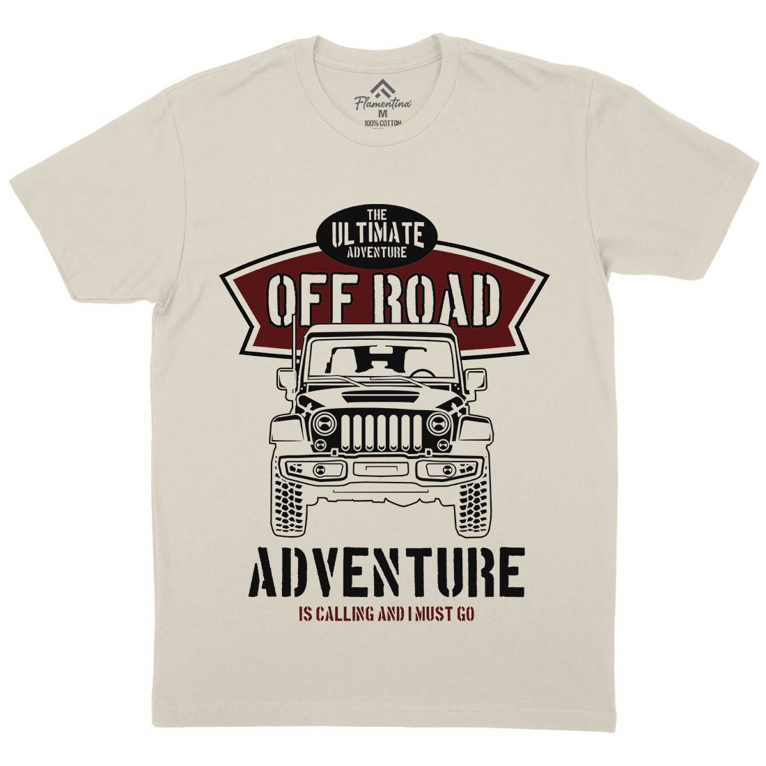 Off Road Mens Organic Crew Neck T-Shirt Cars B238